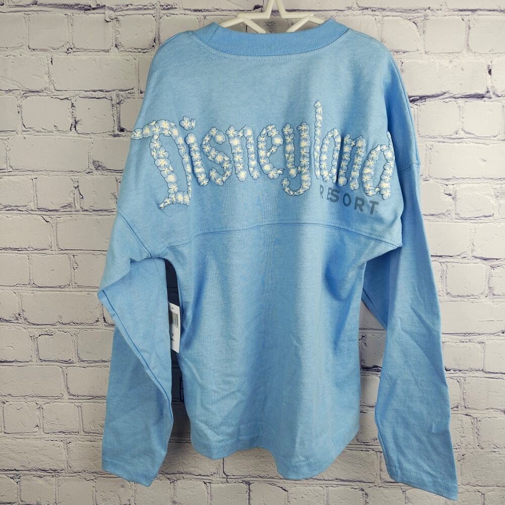 NWT Disneyland Floral Spring Light Blue Spirit Jersey Kids Youth XS 4